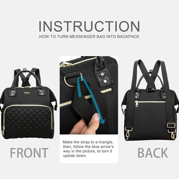 NEW Ezgnuk Small Diaper Bag, Baby Backpack, Messenger Bag, Multi-Functional Bag - Picture 4 of 5